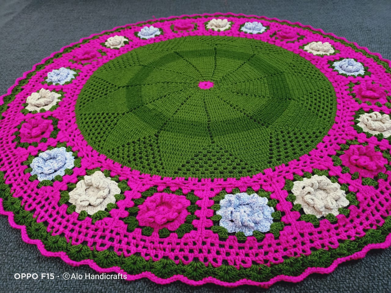 Crochet Flower mat